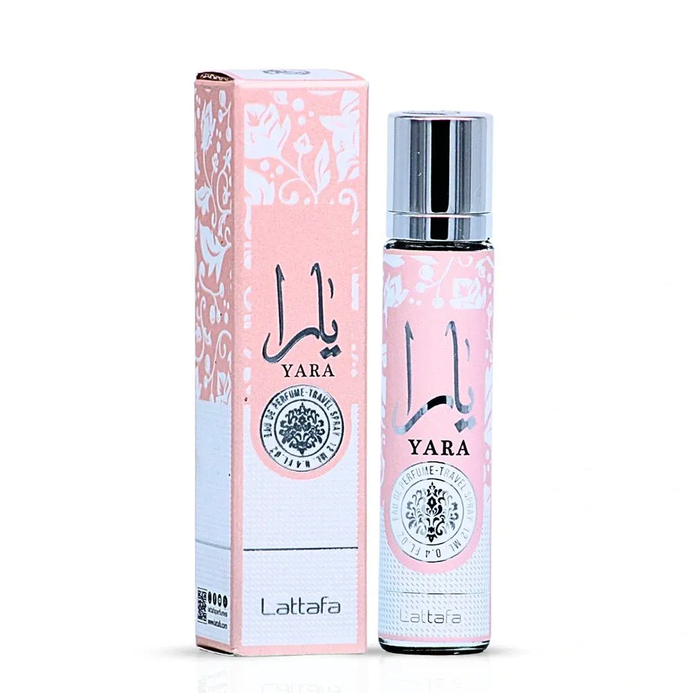 Lattafa Yara Pink Travel Spray - 0.4 oz (12ml) Eau de Parfum - Viral Creamy Strawberry & Vanilla "Clean Girl" Scent
