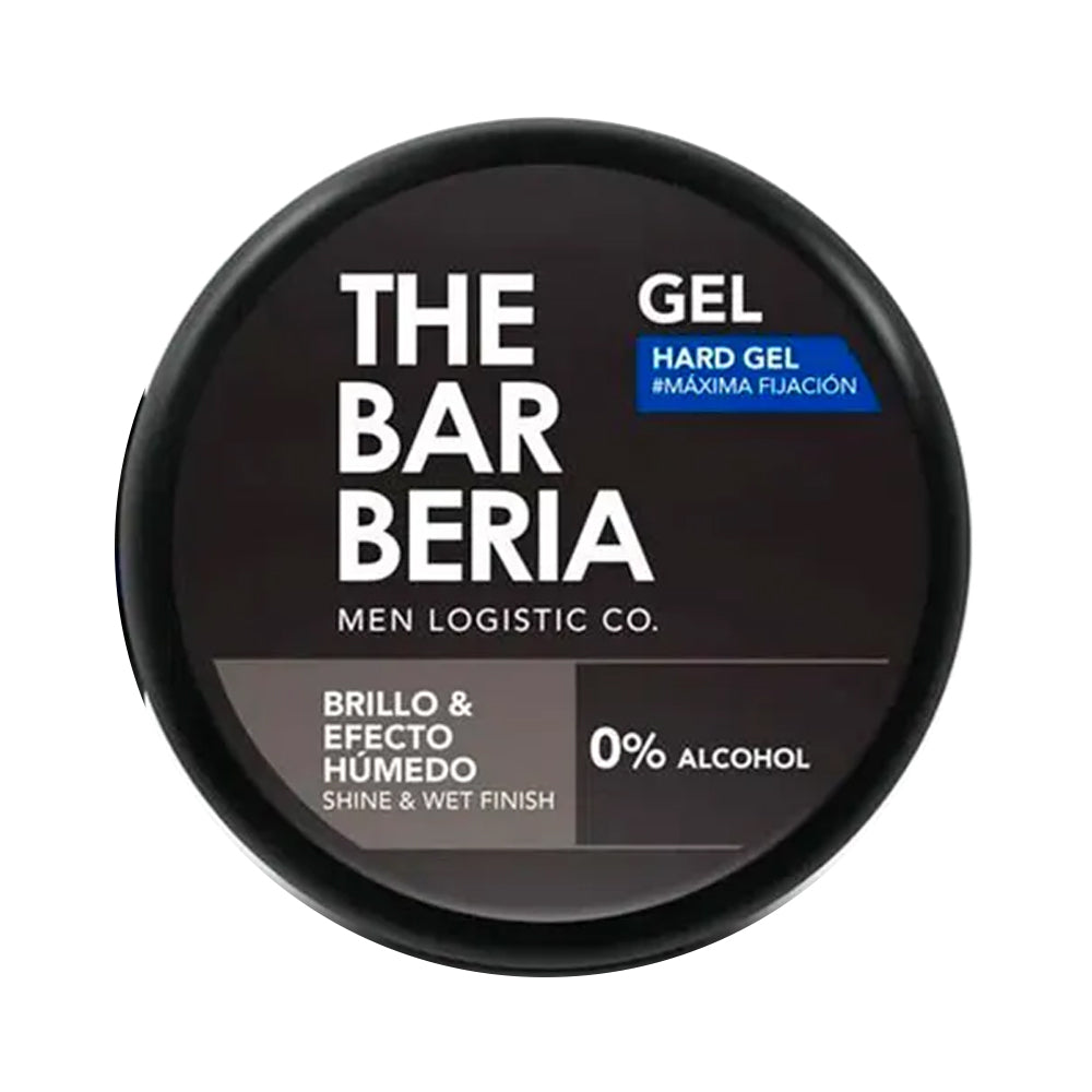 The Barberia Maximum Hold Gel, Shine & Wet Finish, 3.3 fl oz 0% alcohol