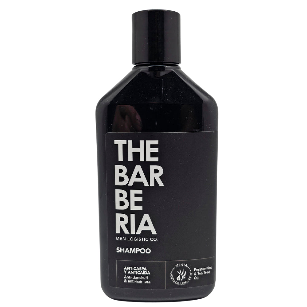 The Barberia Shampoo Anti-Dandruff & Anti-Hair Loss, 10.1 fl oz Tea Tree oil +  Biotin & Arginine. Pack of 3