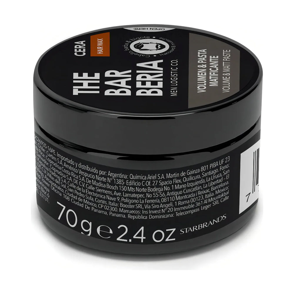 The Barberia Volume & Matte Paste Hair Wax, 2.4 fl oz Hair, beard & mustache
