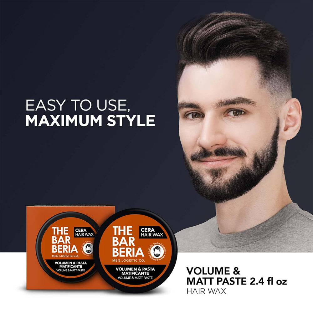 The Barberia Volume & Matte Paste Hair Wax, 2.4 fl oz Hair, beard & mustache