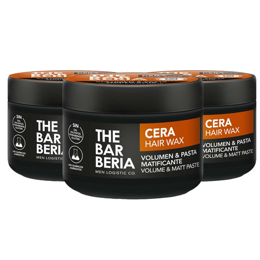 The Barberia Volume & Matte Paste Hair Wax, 2.4 fl oz Hair, beard & mustache. Pack of 3