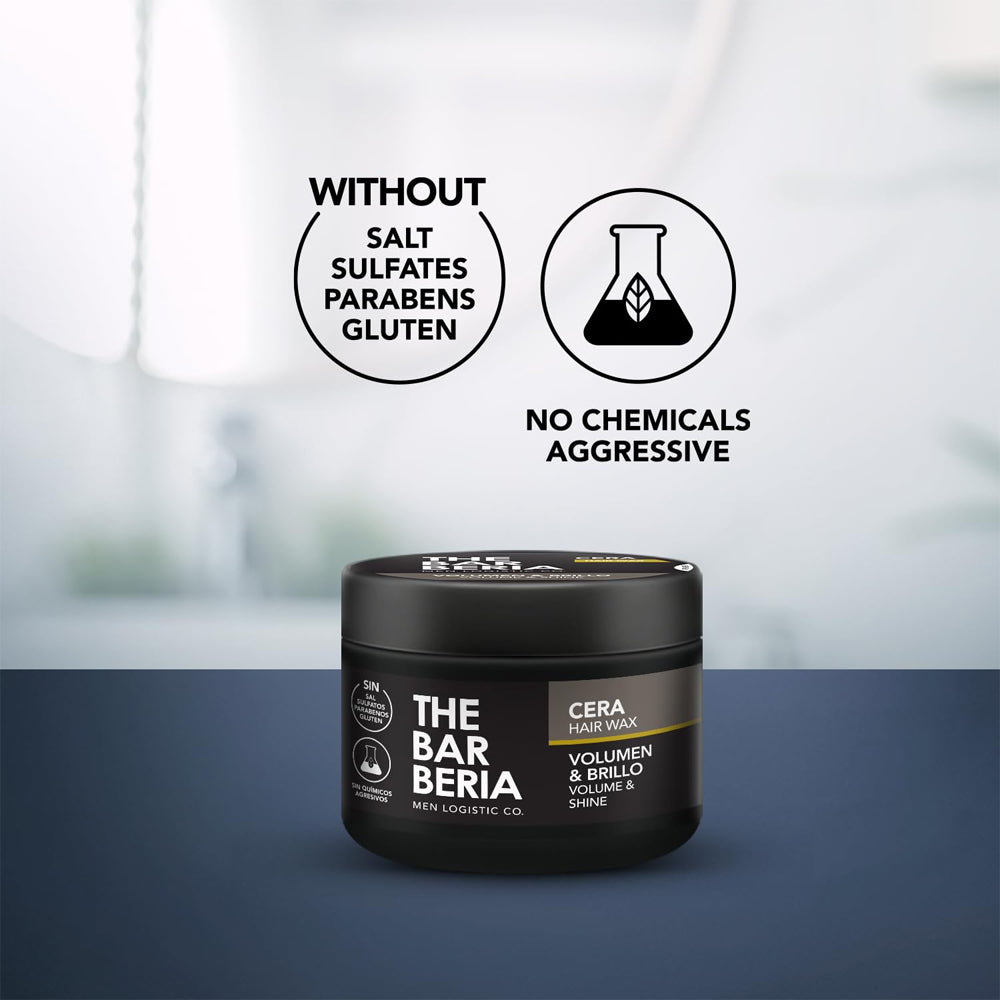 The Barberia Volume & Shine Paste Hair Wax, 2.4 fl oz Hair, beard & mustache. Pack of 3