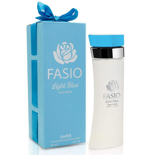 Emper Fasio Blue Eau de Parfum for Women 3.4 oz - Refreshing Tropical & Floral Fragrance