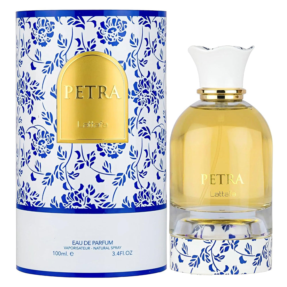 Lattafa Petra Eau De Parfum Spray For Women - 100Ml (3.4 Oz) | Tropical, Floral, Fruity & Sweet Fragrance | Long-Lasting Luxury Perfume