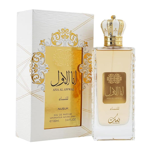 Nusuk Ana Al Awwal Golden Eau de Parfum - 3.4 oz - Sparkling Fruity & Warm Scent