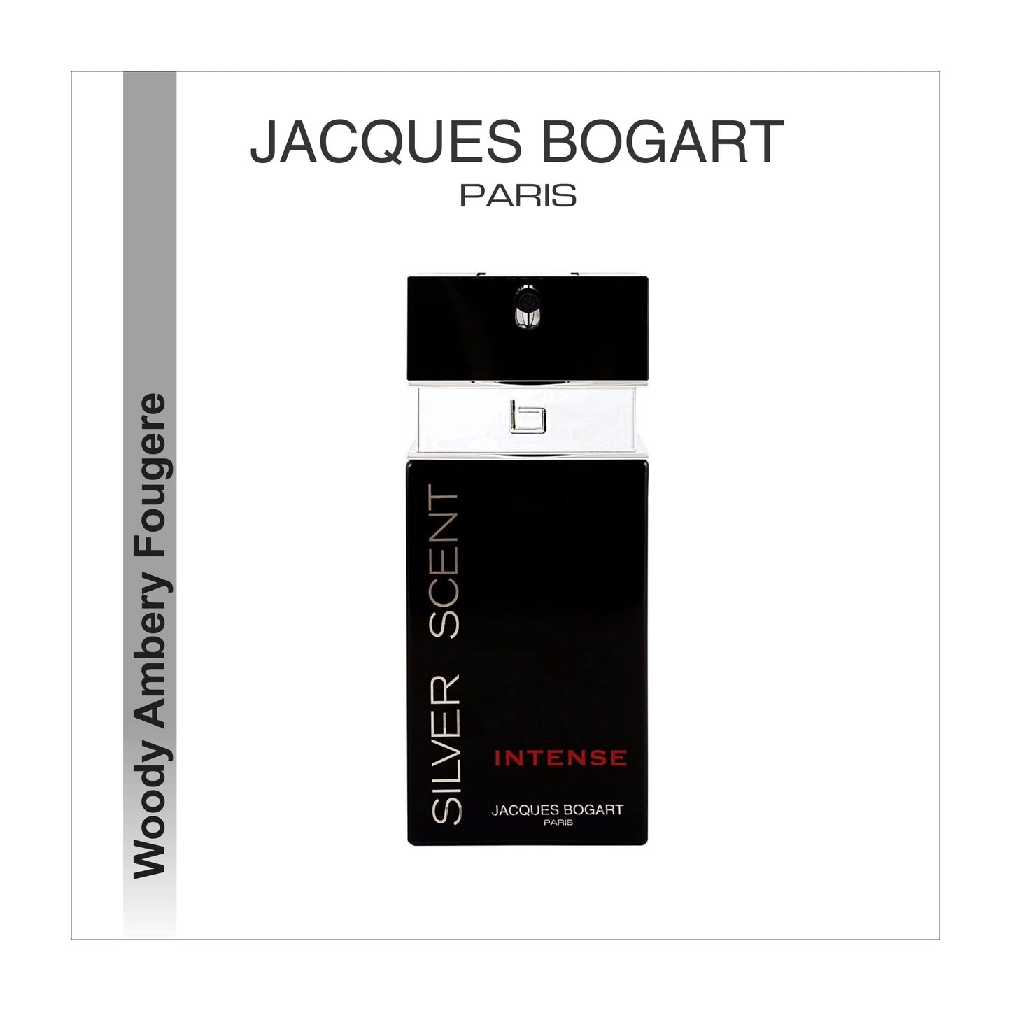 Jacques Bogart Silver Scent Intense for Men - 3.33 oz (100ml) Eau de Toilette Spray
