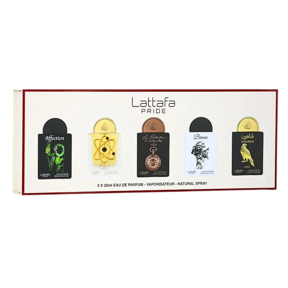 Lattafa Pride Gift Set Collection No. 1 - 5 x 0.67 oz (20ml) Luxury Eau de Parfum Sprays