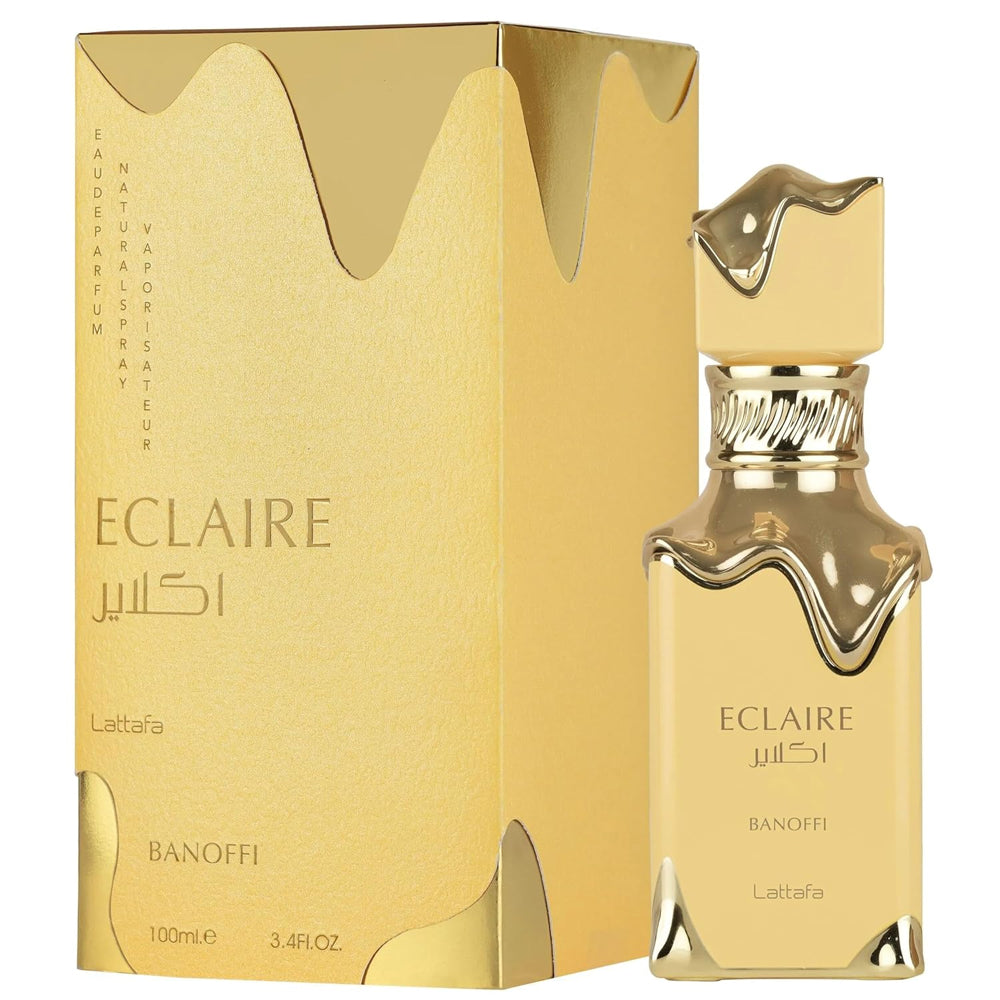 Lattafa Eclaire Banoffi Eau de Parfum - 3.4 oz (100ml) Luxury EDP Spray for Women - Delicious Gourmand