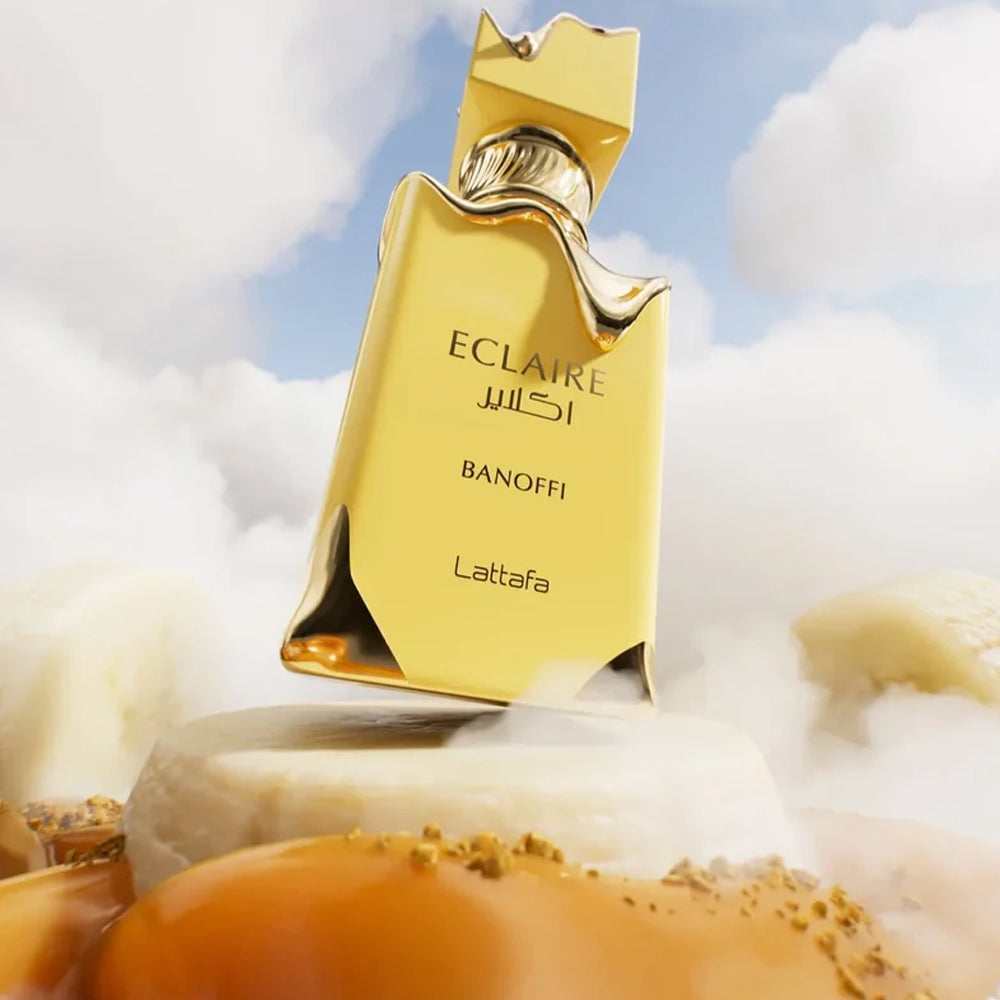 Lattafa Eclaire Banoffi Eau de Parfum - 3.4 oz (100ml) Luxury EDP Spray for Women - Delicious Gourmand