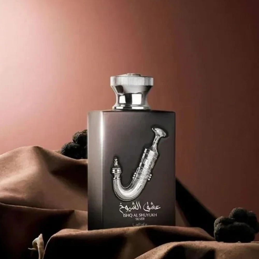 Lattafa Ishq Al Shuyukh Silver Eau de Parfum - 3.4 oz (100ml) Luxury EDP Spray - Unisex Signature Fragrance