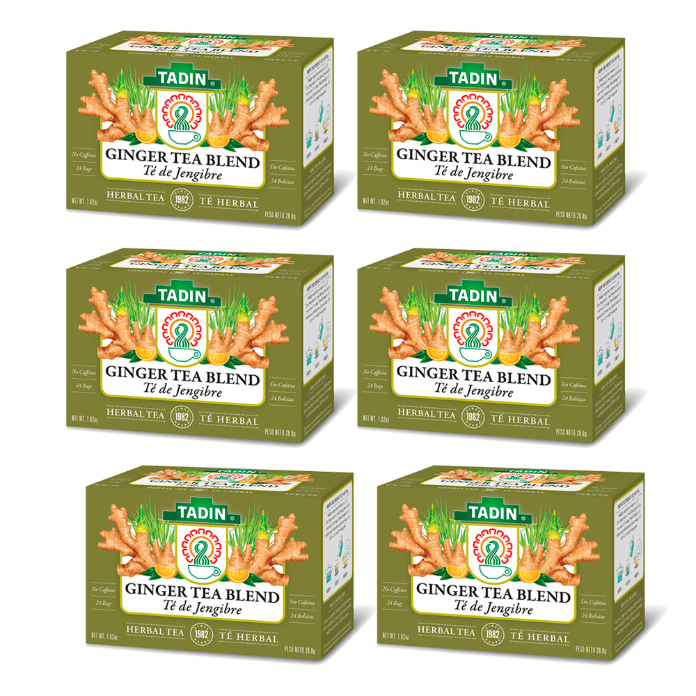 Tadin Tea Gengibre / Ginger. 24 Bags. 1.02 Oz. Pack of 6