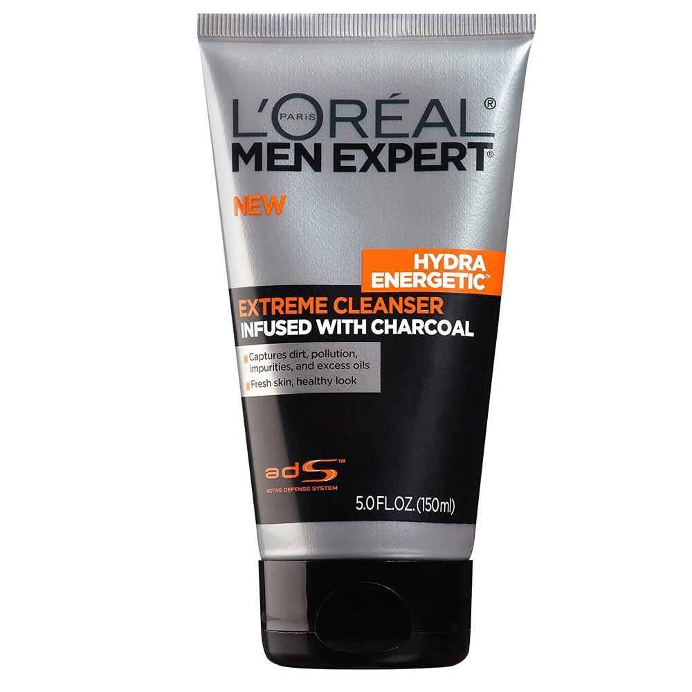 L'Oreal Men Expert Hydra Energetic Extreme Cleanser. Charcoal Face Wash. 5 Fl.Oz