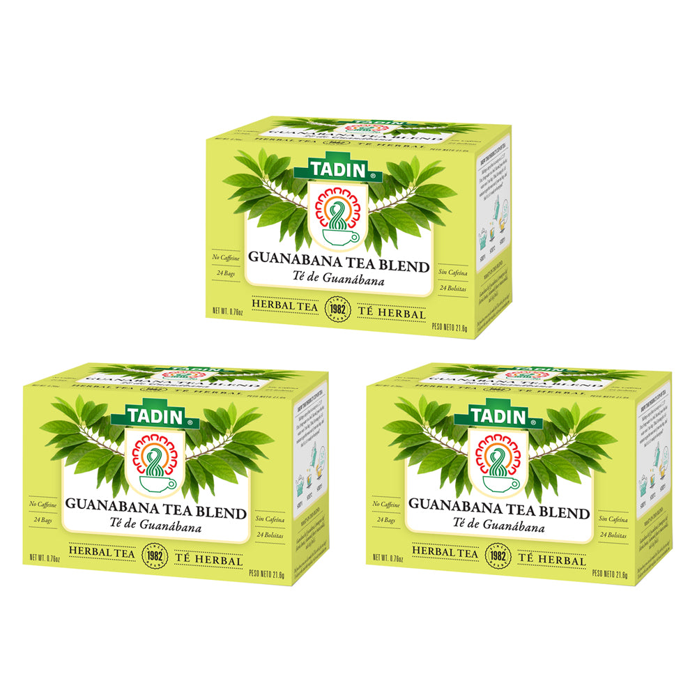 Tadin Tea Guanabana / Guanabana Blend. 24 Bags. 0.76 Oz. Pack of 3