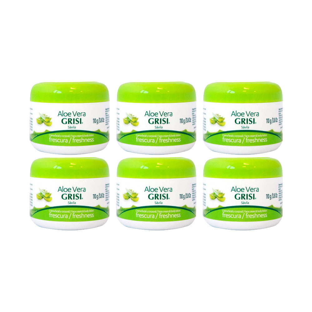 Grisi Cream Savila Aloe Vera 3.8 Oz / 110 g. - Pack of 6