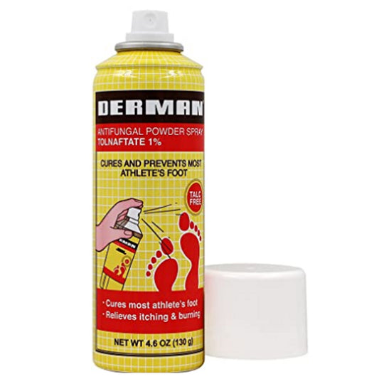 Derman Antifungal Powder Spray. Athlete's Foot and Skin Fungus Treatment. 4.60oz