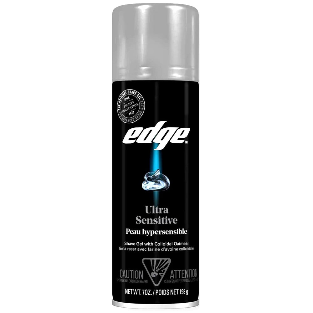 Edge Ultra Sensitive Shave Gel. Moisturizes, Protects & Soothes Your Skin. 7 oz