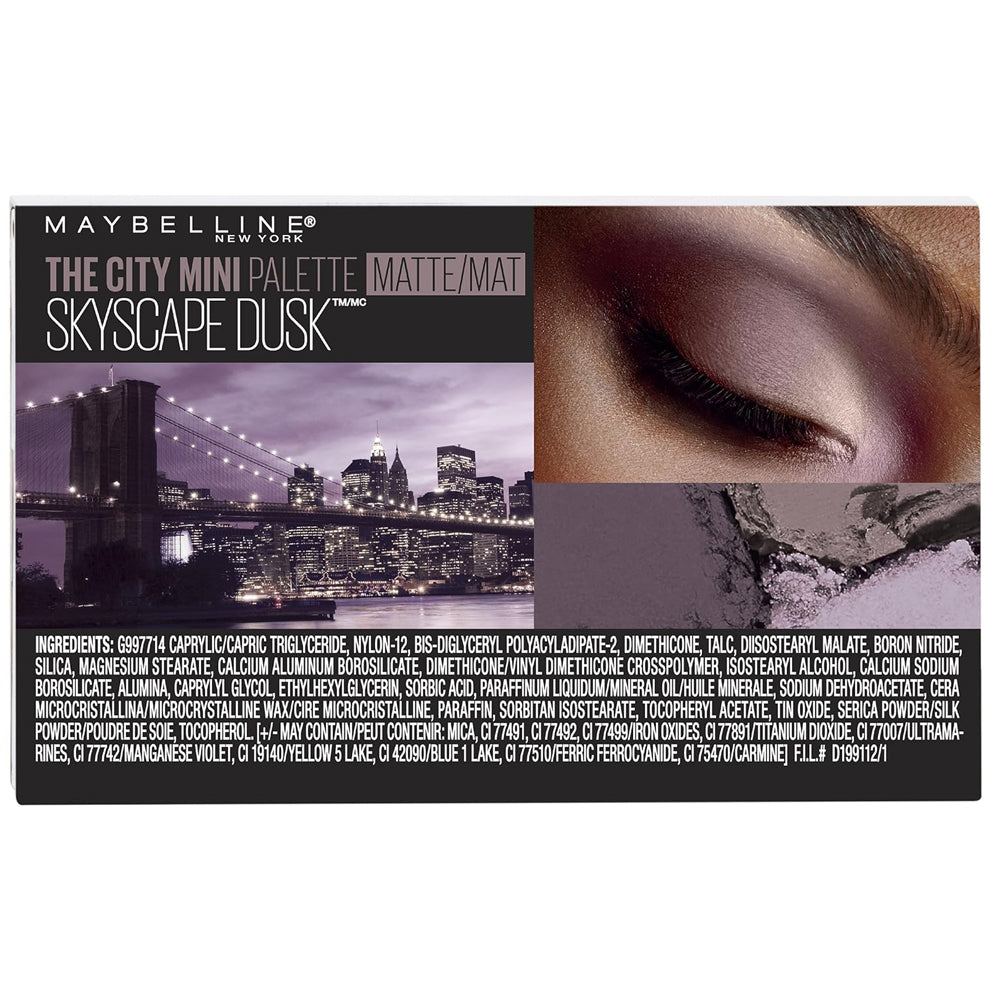 Maybelline New York The City Mini Eyeshadow Palette Makeup, Skyscape Dusk, 0.14 oz.