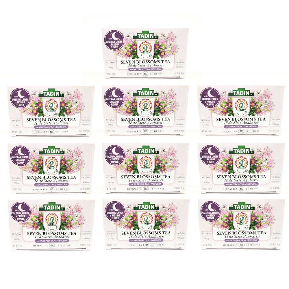 Tadin Tea Siete Azahares / Seven Blossoms. 24 Bags. 1.01 Oz. Pack of 10