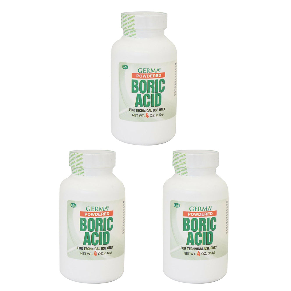 Germa Boric Acid Powder / Polvo de Ácido Bórico 4 Oz - Pack of 3