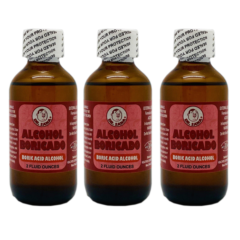 Dr Sana Boricated Alcohol. 2 oz. Pack of 3