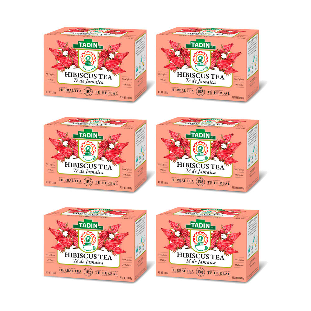 Tadin Tea Jamaica / Hibiscus. 24 Bags. 1.44 Oz. Pack of 6