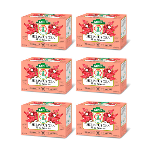 Tadin Tea Jamaica / Hibiscus. 24 Bags. 1.44 Oz. Pack of 6