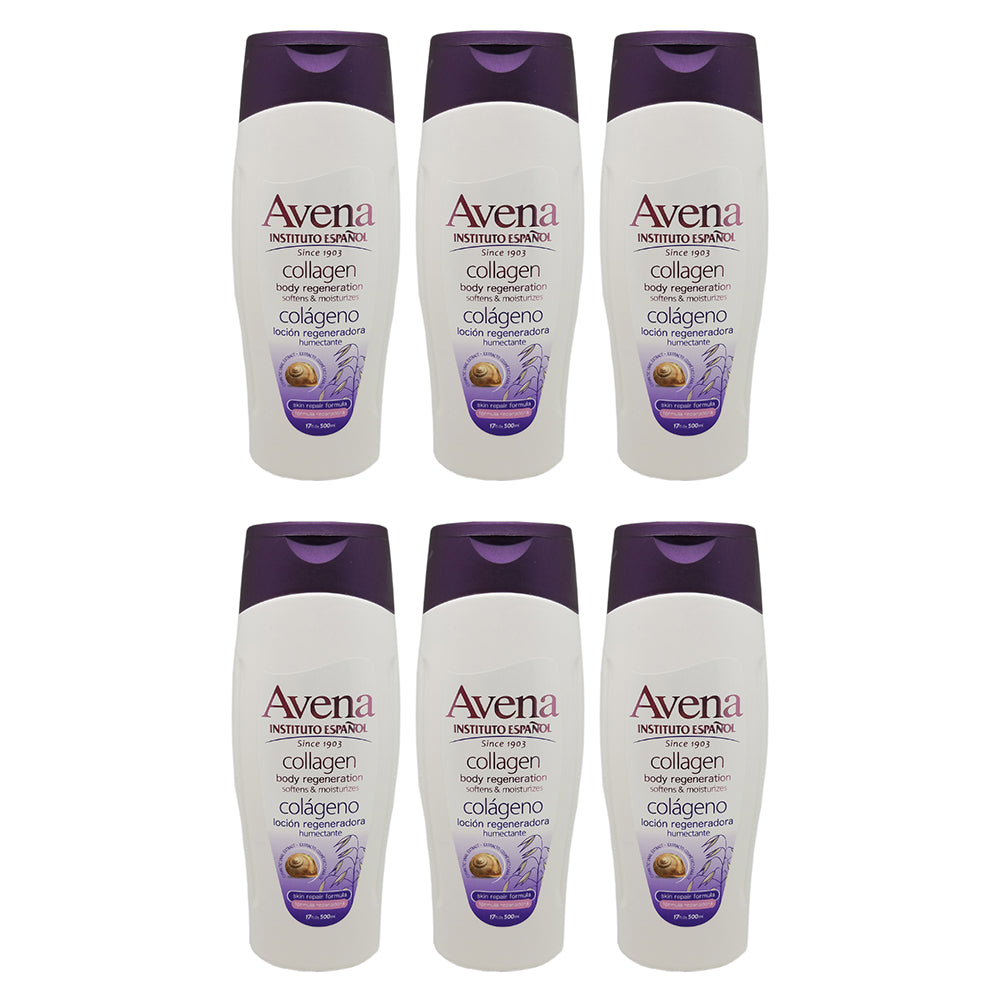 Instituto Español Avena Collagen Hand & Body Lotion 17 Fl Oz. Pack of 6