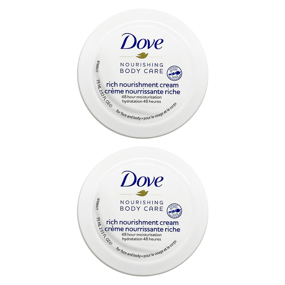 Dove Intensive Nourishing Cream Blue 2.53 FO. Pack of 2