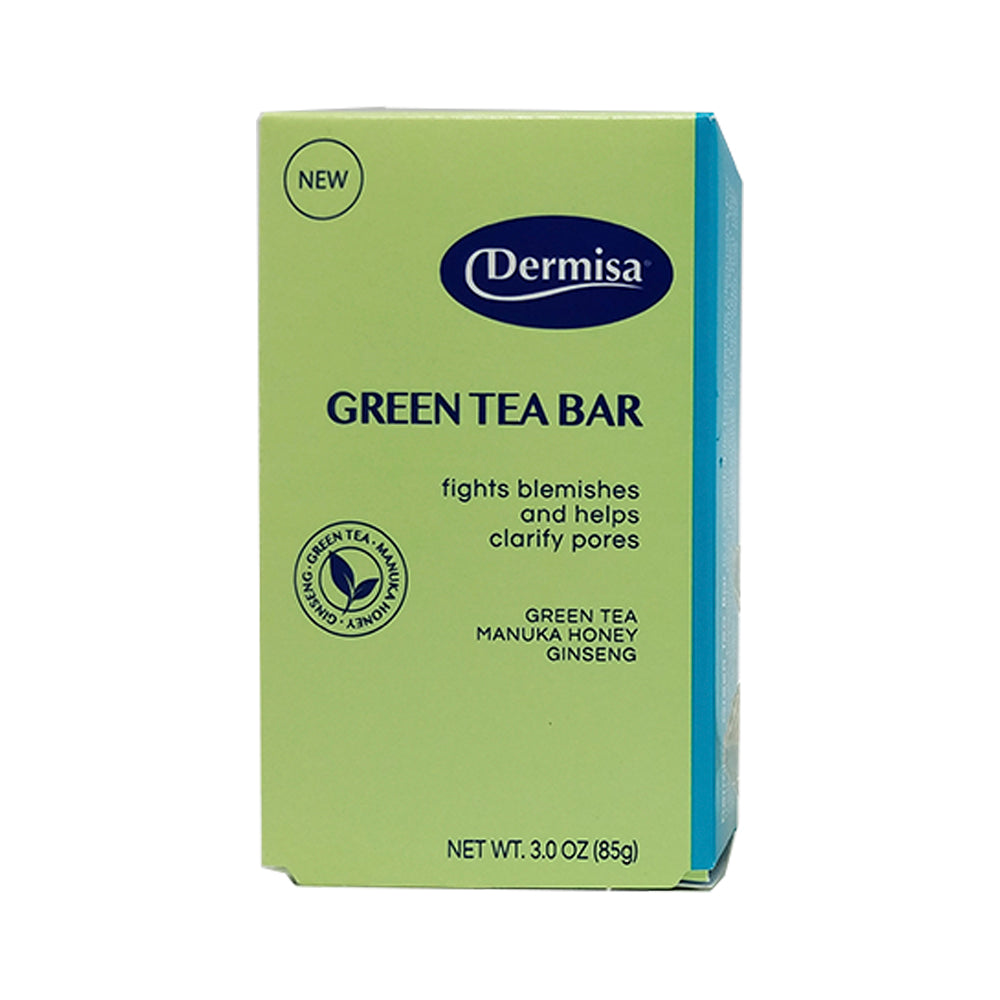 Dermisa Green Tea Bar, 3 Ounces. Pack of 3