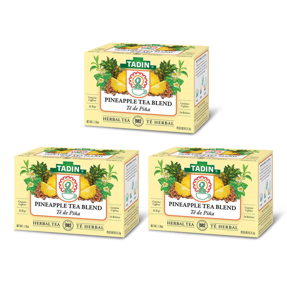 Tadin Tea Té de Piña / Pineapple Tea. 24 Bags. 1.1 Oz. Pack of 3