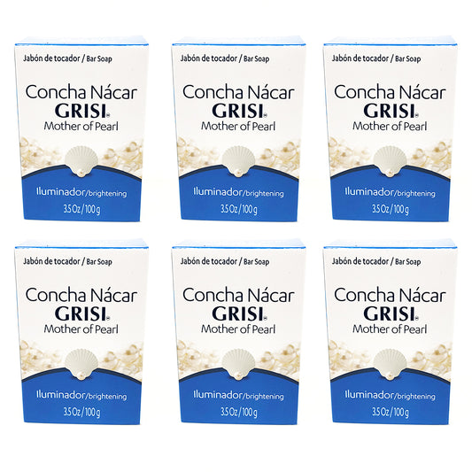 Grisi Soap Jabon Concha Nacar 3.5Oz/100g. Pack of 6