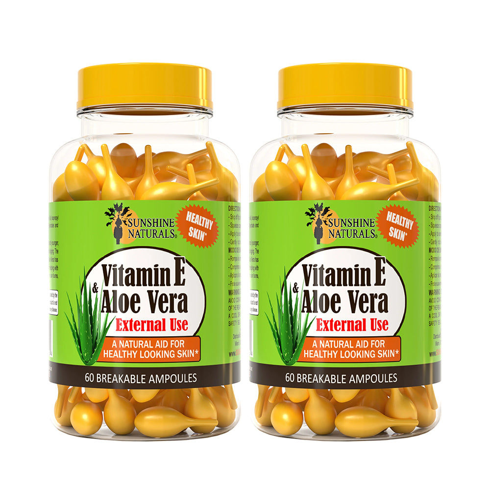Sunshine Naturals Vitamin E and Aloe Vera Moisturizer. For Dry Skin. 60 Vials