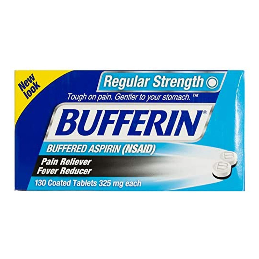 Bufferin, Buffered Aspirin 325Mg 130 Coated Tablets - Pack Of 3