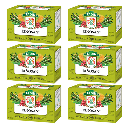 Tadin Tea Riñosan. 24 Bags. 1.01 Oz. Pack of 6