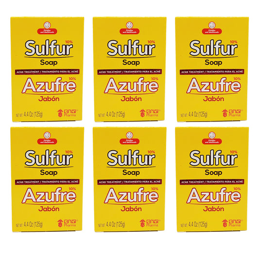 Grisi Sulfur Soap With Lanolin 4.4 Oz / 125 g. Pack of 6