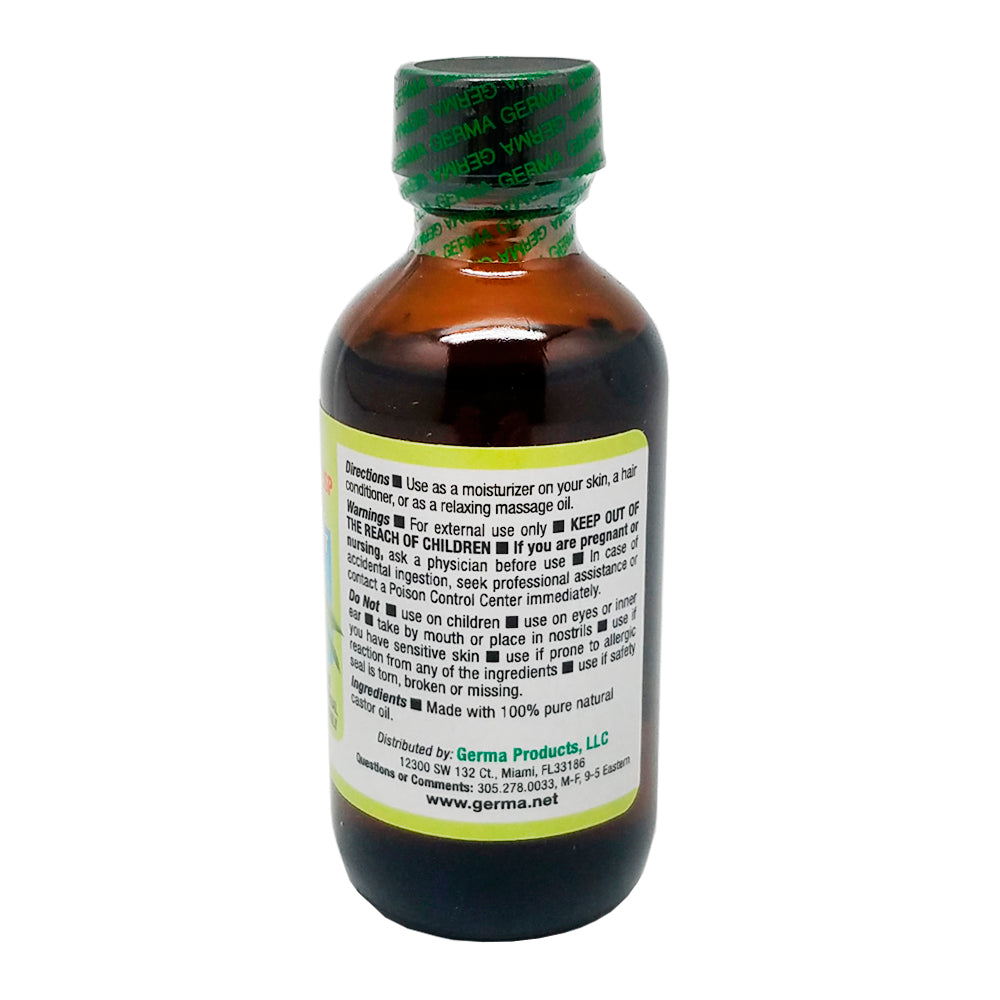 Germa Castor Oil, Healing/Aceite de Castor, Cicatrizante - 2oz. Pack of 12