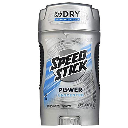 Speed Stick Power. Smooth 24 H Antiperspirant Deodorant For Men. Unscented. 3 Oz