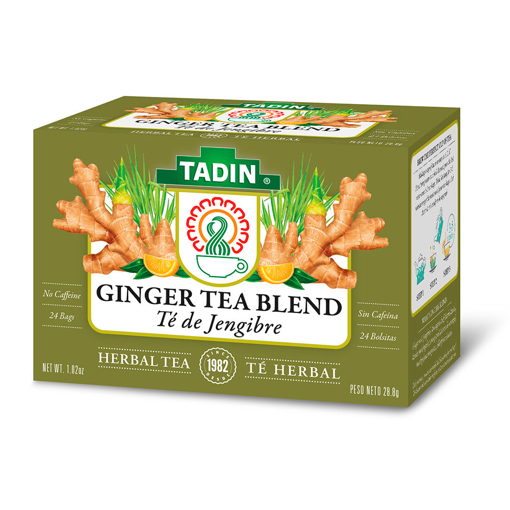 Tadin Tea Gengibre / Ginger. 24 Bags. 1.02 Oz. Pack of 6