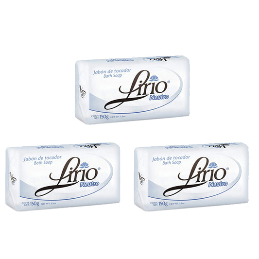 Lirio - Neutro Bar Soap 5.3 Ounces. Pack of 3