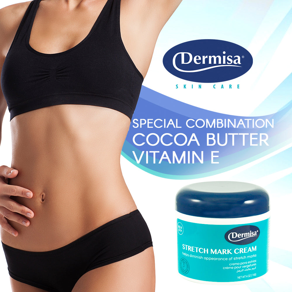 Dermisa Stretch Mark Cream 4 Oz / 114 g. Pack of 3