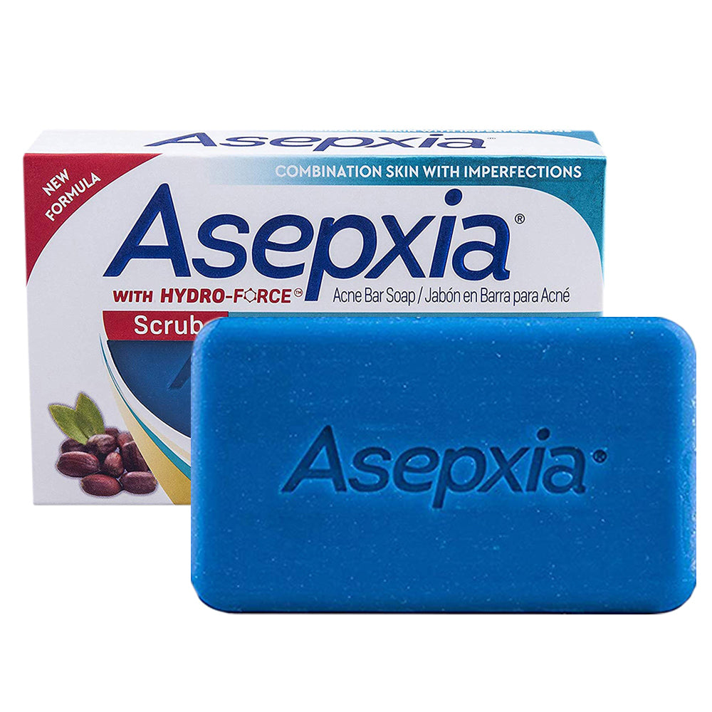 Asepxia Scrub Deep Cleansing Bar, Jabon With Hydro-Force 4oz. Pack of 5