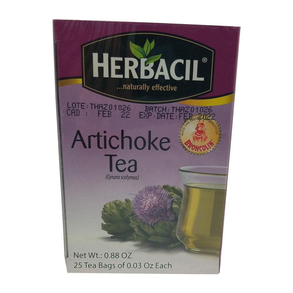 Herbacil Artichoke / Alcachofa Tea 25-Bags 0.88 Oz / 25 g. - Pack of 3