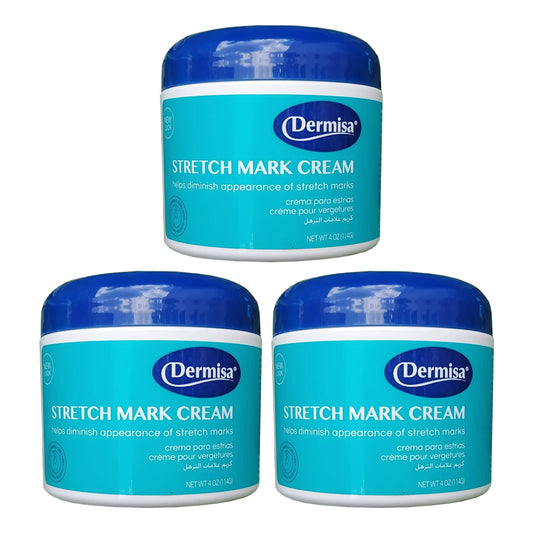 Dermisa Stretch Mark Cream 4 Oz / 114 g. Pack of 3
