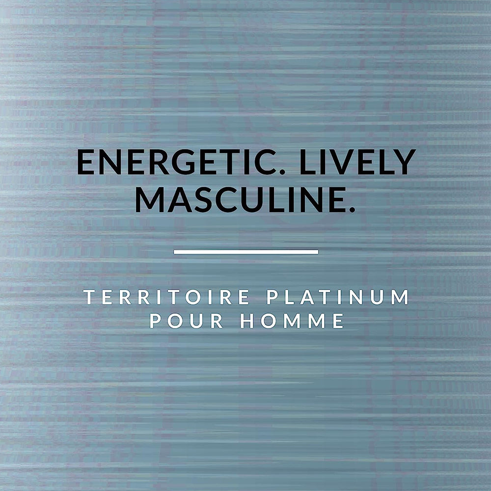 Territoire Platinum Eau de Parfum Spray for Men. Smooth Fragrance. 3.4 fl.oz