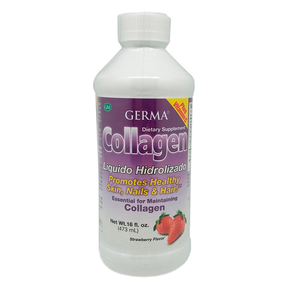 Germa Collagen Liquid 16 Oz Strawberry. Pack of 3