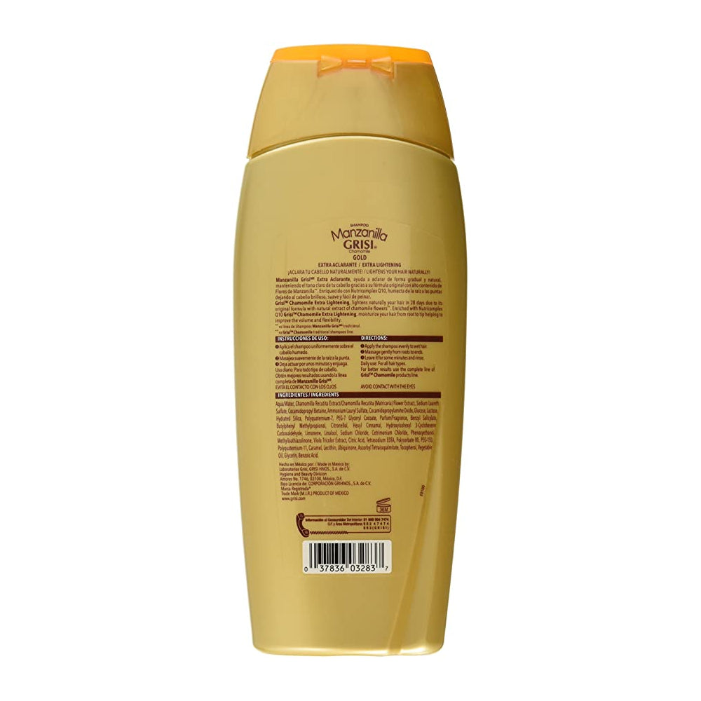 Grisi Manzanilla Chamomile with Turmeric Gold Shampoo13.5 FL Oz / 400mL. - Pack of 3