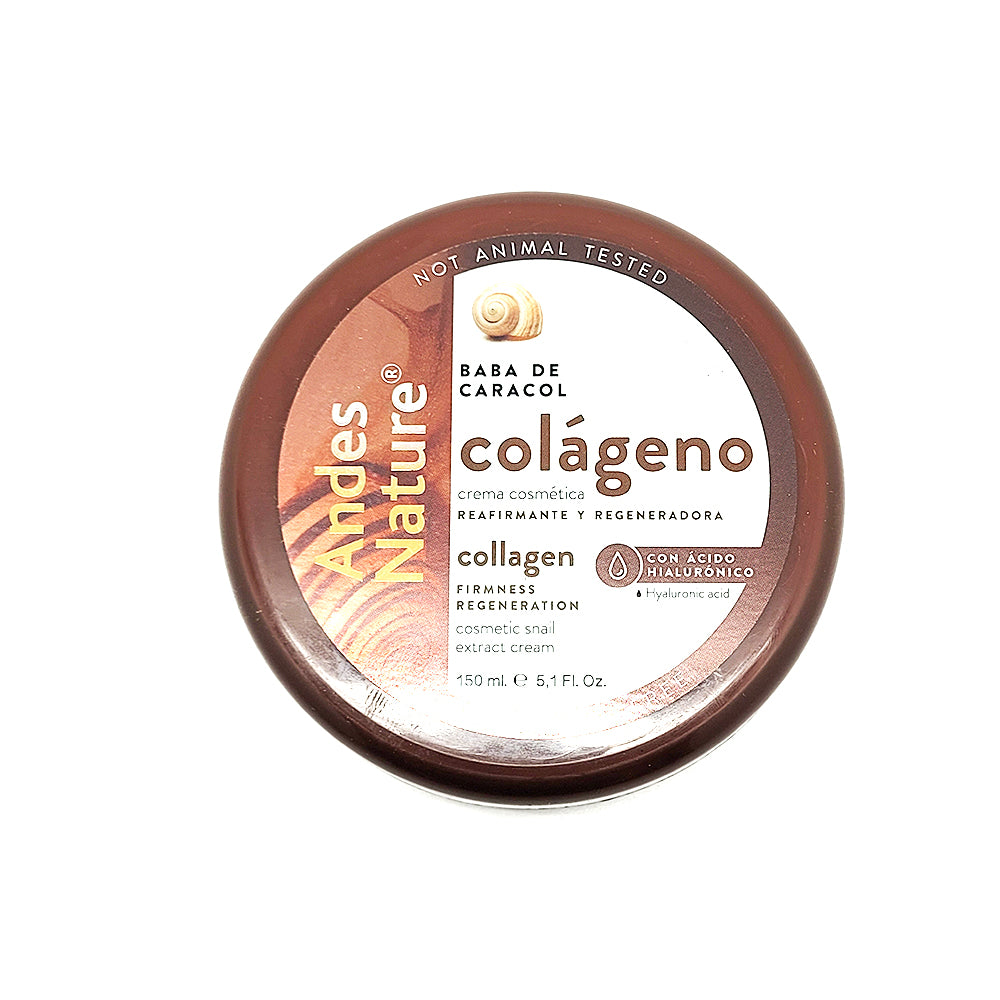 Andes Nature Baba De Caracol Cosmetic Cream, Collagen 5.1 Fl Oz / 150 ml. Pack of 6.