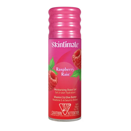 Skintimate Raspberry Rain Moisturizing Shave Gel. Vitamin E & Olive Butter. 7 oz