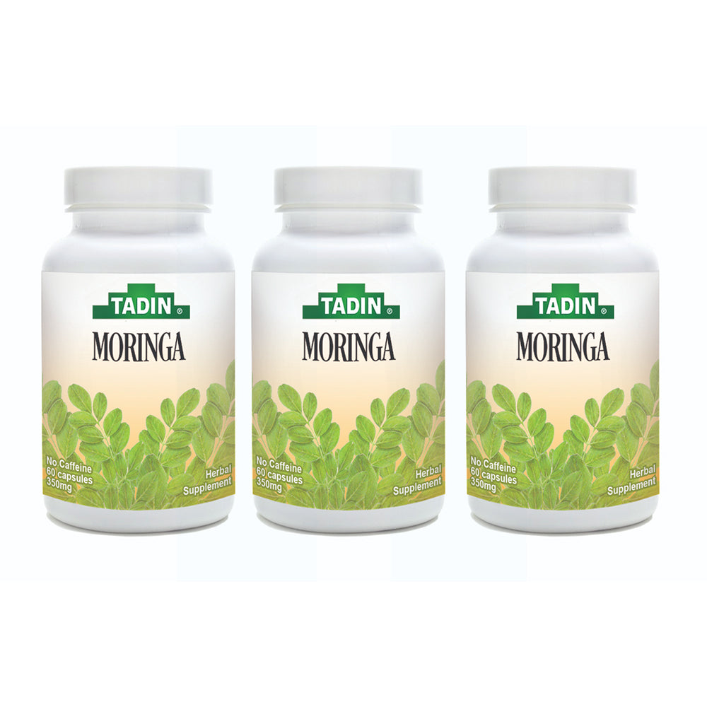 Tadin Capsules Moringa. 60 Bags. 350mg Oz - Pack of 3